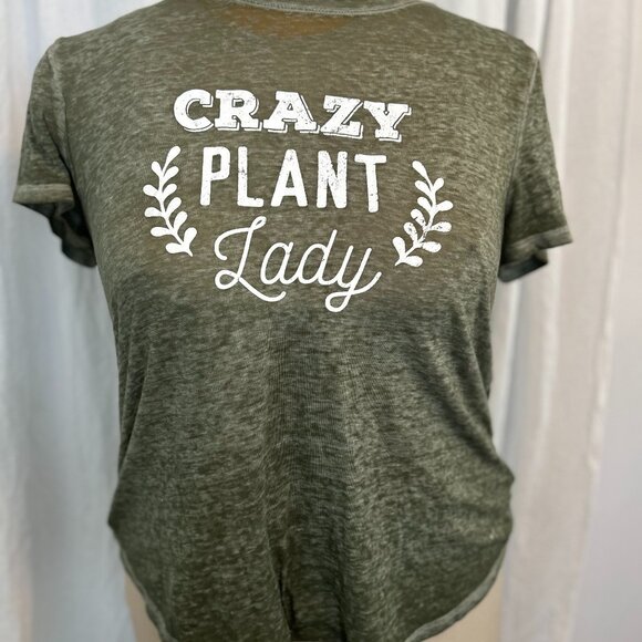 Tissue weight green plant lady tee - Picture 1 of 3